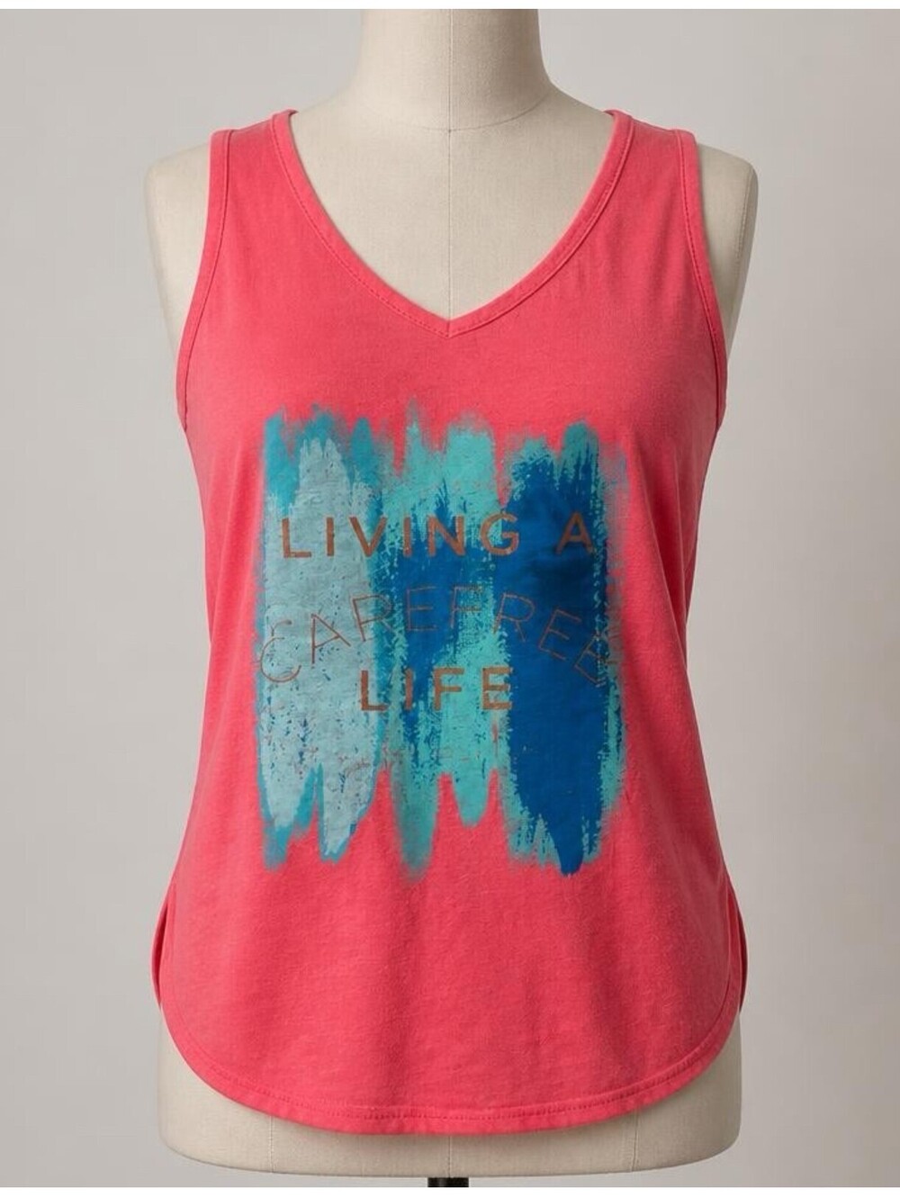 Lilly Pulitzer Pink Sleeveless Tank Top Size Medium Living a Carefree Life